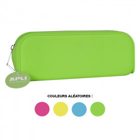 photo-Trousse scolaire couleur fluo 18 cm Apli
