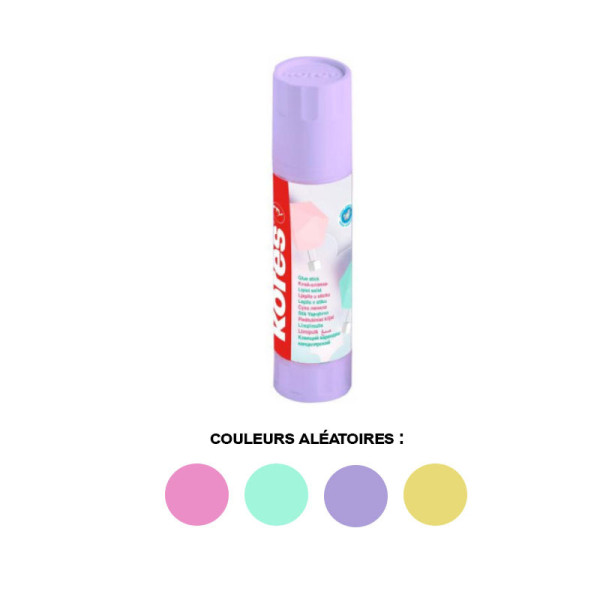 Tube de colle blanche 20gr Kores couleurs pastel