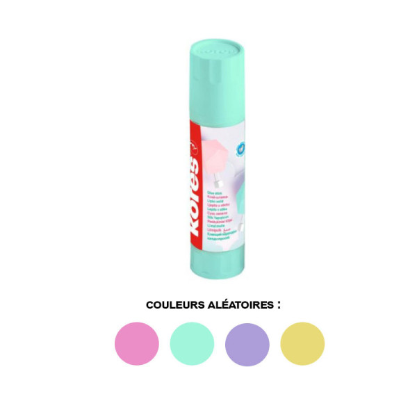 Tube de colle blanche 20gr Kores couleurs pastel