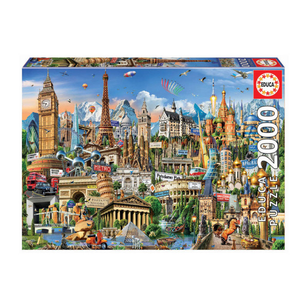 Puzzle Symboles d'Europe 2 000 pièces - Educa | Artmania
