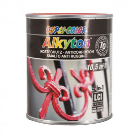 photo-Pot de peinture anticorrosion - Rouge - RAL 3020 - Alkyton - Duplicolor - 750 ml