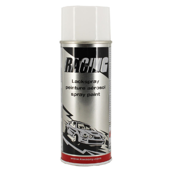 photo-Bombe de peinture carrosserie voiture Racing Blanc brillant 400ml