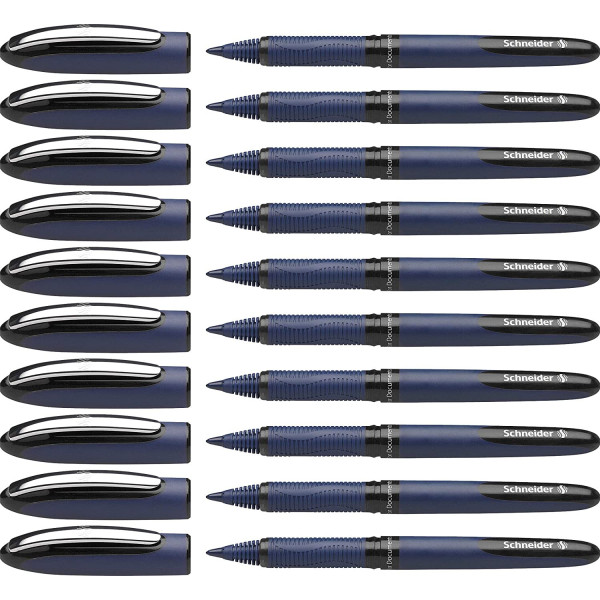 photo-10 stylos roller - Noir - 0,6mm - One Business - Schneider