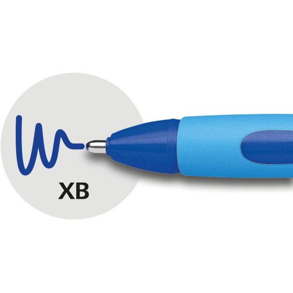 5 stylos à bille - Bleu - Pointe extra large XB - Slider Memo XB - Slider Rave XB - Schneider