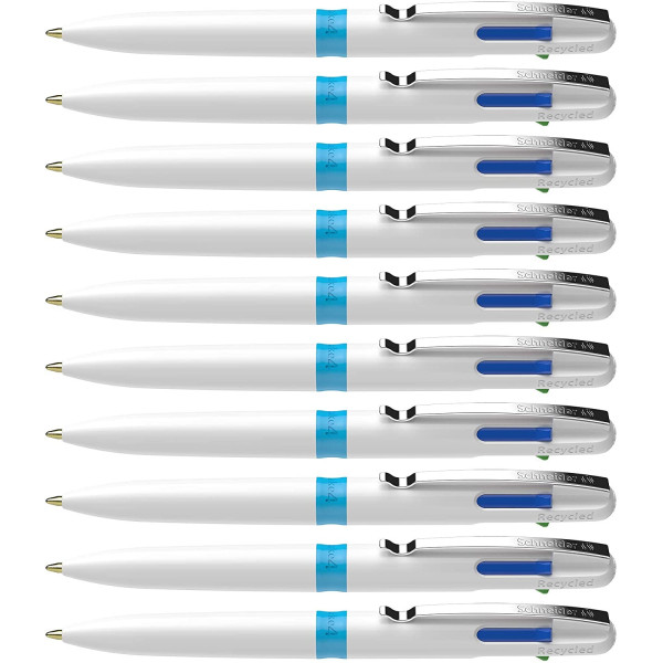 photo-10 stylos bille 4 couleurs - Pointe moyenne - Take 4 - Schneider