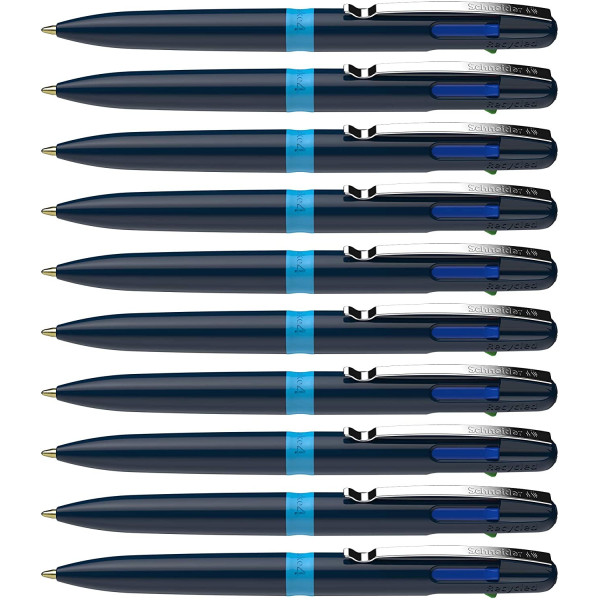 photo-10 stylos bille 4 couleurs - Pointe moyenne - Take 4 - Schneider