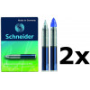 2 boîtes de 5 cartouches d'encre pour stylo roller - Bleu - Schneider - 852M