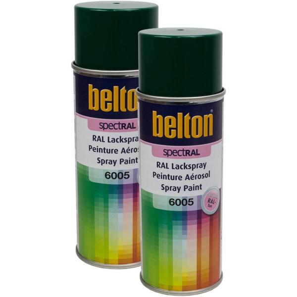 photo-2 bombes de peinture Belton Spectral RAL6005 Vert mousse 400ml