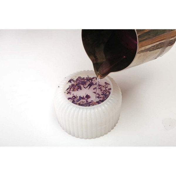 Kit créatif - Fabrique une bougie - Fleur de mauve séchées - Éternelle - Graine créative