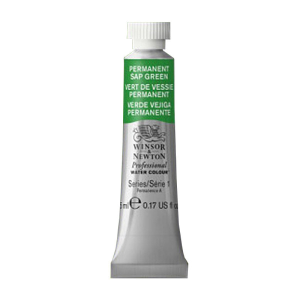 photo-Peinture aquarelle professionnelle - Extra fine - Vert de vessie permanent - 503 - Winsor et Newton - 5ml