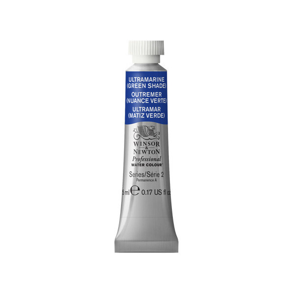 photo-Peinture aquarelle professionnelle - Extra fine - Outremer nuance verte - 667 - Winsor et Newton - 5ml