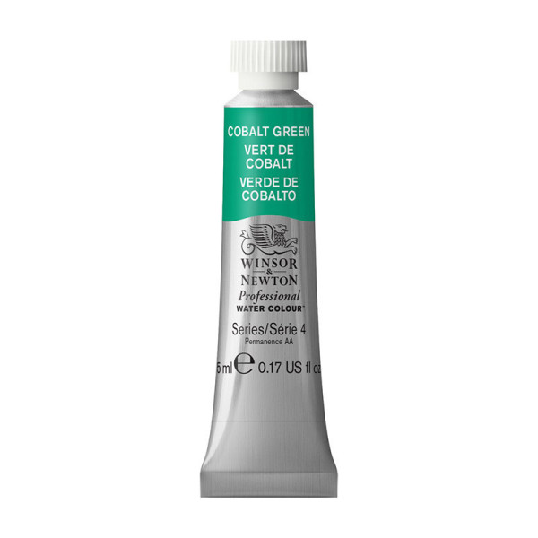 photo-Peinture aquarelle professionnelle - Extra fine - Vert de cobalt - 184 - Winsor et Newton - 5ml