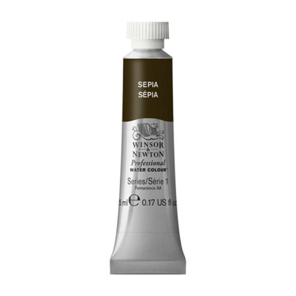 photo-Peinture aquarelle professionnelle - Extra fine - Sépia - 609 - Winsor et Newton - 5ml