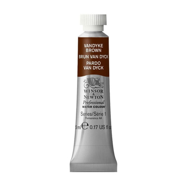 photo-Peinture aquarelle professionnelle - Extra fine - Brun Van Dyck - 676 - Winsor et Newton - 5ml