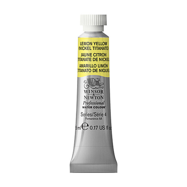 photo-Peinture aquarelle professionnelle - Extra fine - Jaune citron - 347 - Winsor et Newton - 5ml