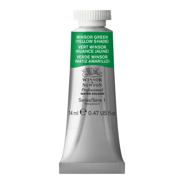 photo-Peinture aquarelle - Vert Winsor nuance jaune - 721 - Extra-fine - Winsor et Newton - 14ml