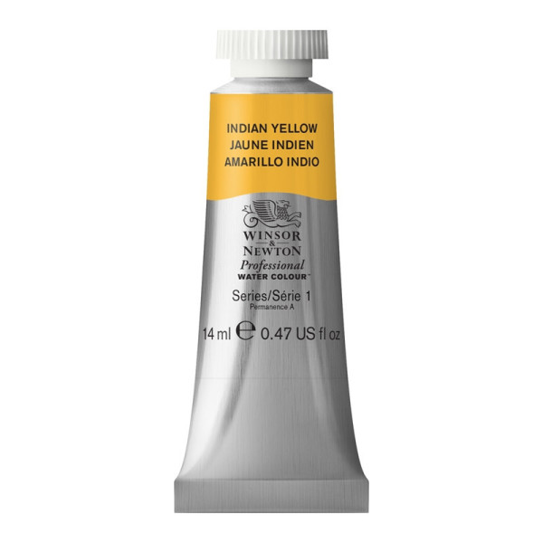 photo-Peinture aquarelle - Jaune indien - 319 - Extra-fine - Winsor et Newton - 14ml