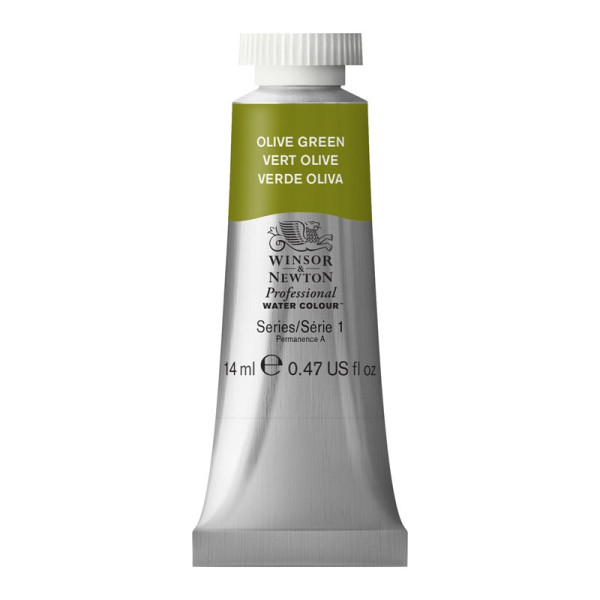 photo-Peinture aquarelle - Vert olive - 447 - Extra-fine - Winsor et Newton - 14ml
