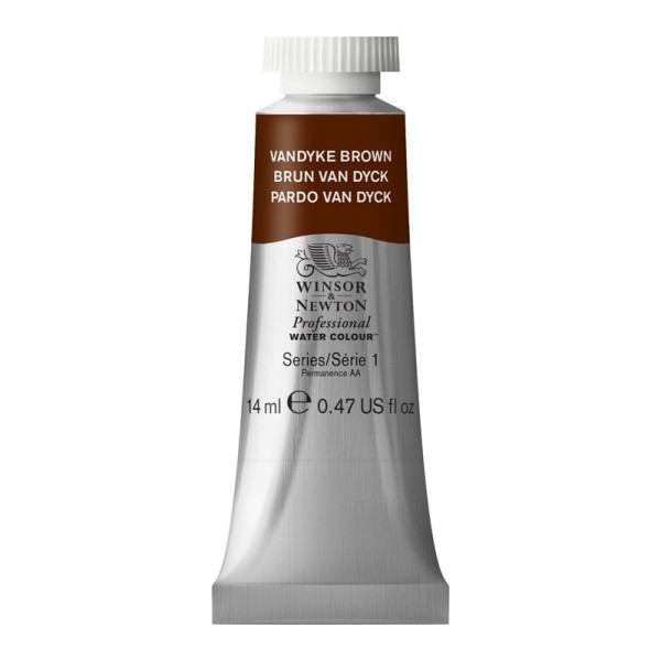 photo-Peinture aquarelle - Brun Van Dyck - 676 - Extra-fine - Winsor et Newton - 14ml