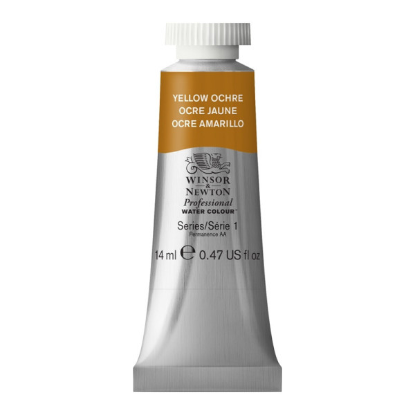 photo-Peinture aquarelle - Ocre jaune - 744 - Extra-fine - Winsor et Newton - 14ml