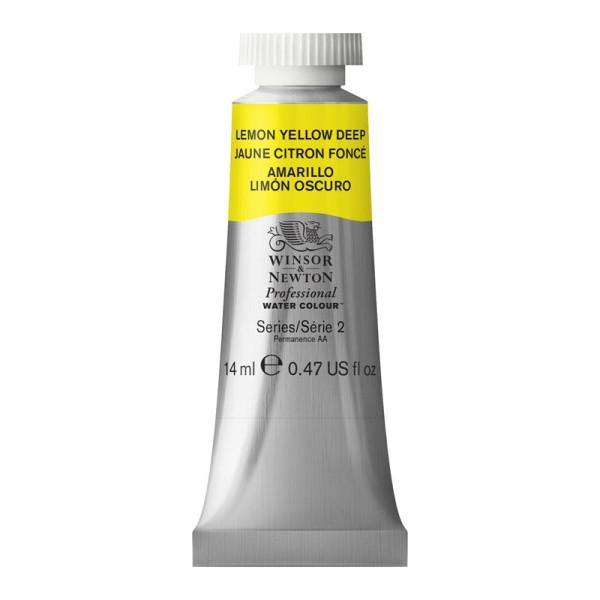 photo-Peinture aquarelle - Jaune citron foncé - 348 - Extra-fine - Winsor et Newton - 14ml