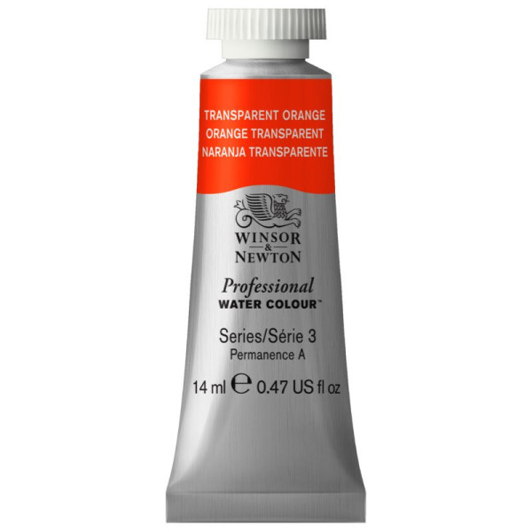 photo-Peinture aquarelle - Orange transparent - 650 - Extra-fine - Winsor et Newton - 14ml