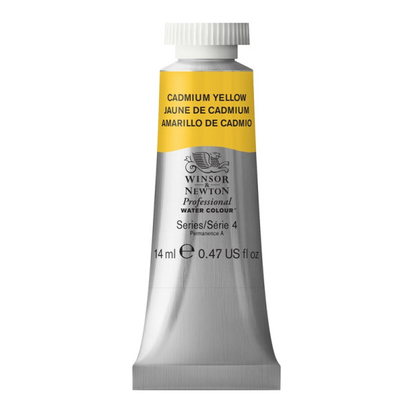photo-Peinture aquarelle - Jaune de cadmium - 108 - Extra-fine - Winsor et Newton - 14ml