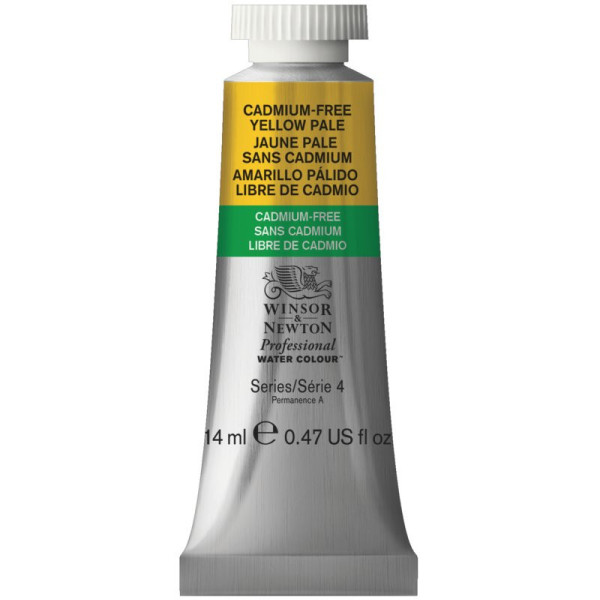 photo-Peinture aquarelle - Jaune pâle sans cadmium - 907 - Extra-fine - Winsor et Newton - 14ml