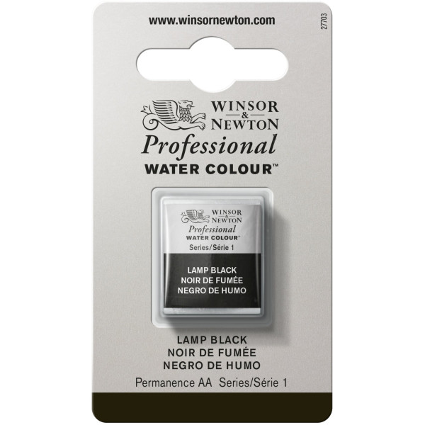 photo-Aquarelle Professionnelle Extra-Fine - 1/2 Godet - Noir De Fumée - 337 - Winsor Et Newton
