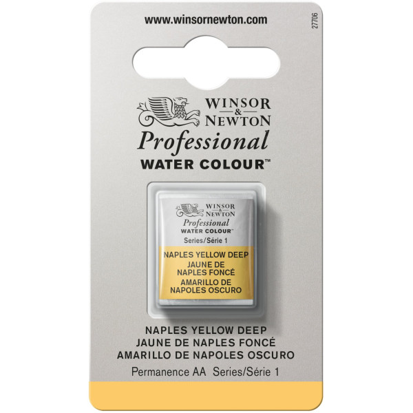 photo-Aquarelle Professionnelle Extra-Fine - 1/2 Godet - Jaune De Naples Foncé - 425 - Winsor Et Newton