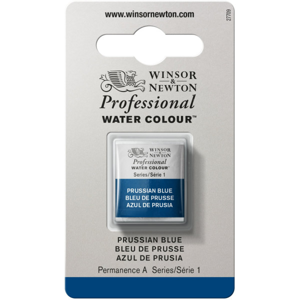 photo-Aquarelle Professionnelle Extra-Fine - 1/2  Godet - Bleu De Prusse - 538 - Winsor Et Newton