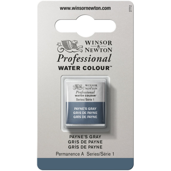 photo-Aquarelle Professionnelle Extra-Fine - 1/2 Godet - Gris Payne - 465 - Winsor Et Newton