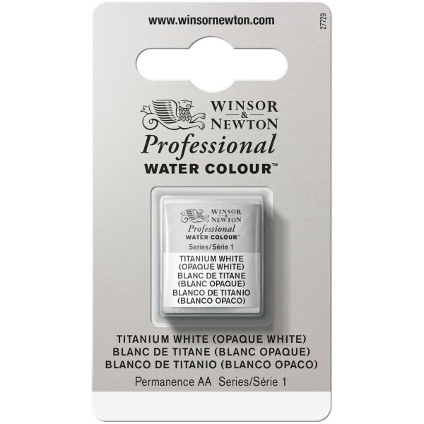 photo-Aquarelle Professionnelle Extra-Fine - 1/2 Godet - Blanc De Titane - 644 - Winsor Et Newton