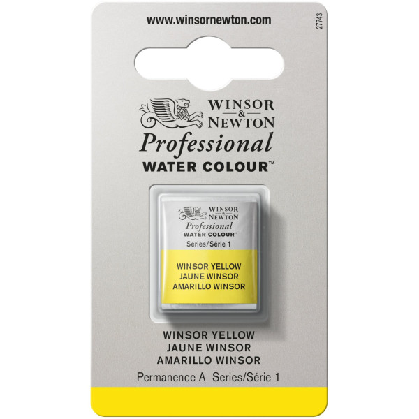 photo-Aquarelle Professionnelle Extra-Fine - 1/2 Godet - Jaune Winsor - 730 - Winsor Et Newton