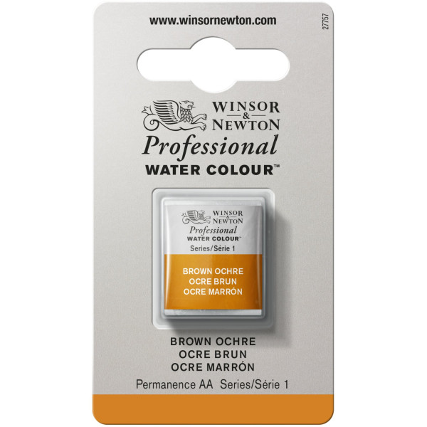 photo-Aquarelle Professionnelle Extra-Fine - 1/2 Godet - Ocre Brun - 59 - Winsor Et Newton