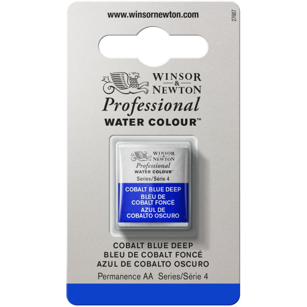 photo-Aquarelle Professionnelle Extra-Fine - 1/2 Godet - Bleu De Cobalt Foncé - 180 - Winsor Et Newton