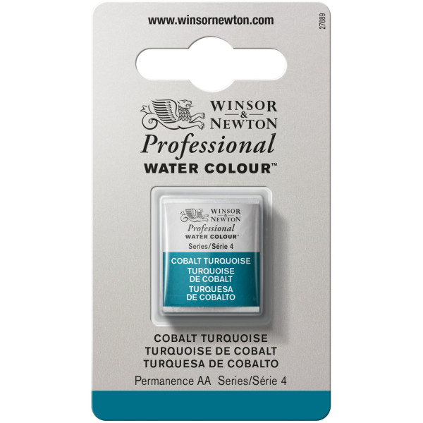 photo-Aquarelle Professionnelle Extra-Fine - 1/2 Godet - Turquoise De Cobalt - 190 - Winsor Et Newton