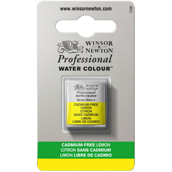 photo-Aquarelle Professionnelle Extra-Fine - 1/2 Godet - Jaune Citron Sans Cadmium - Winsor Et Newton