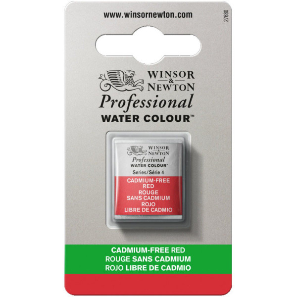 photo-Aquarelle Professionnelle Extra-Fine - 1/2 Godet - Rouge Sans Cadmium - 901 - Winsor Et Newton