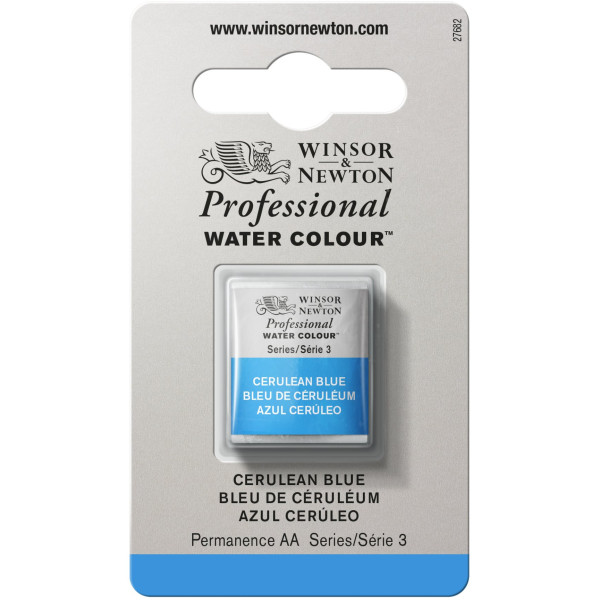 photo-Aquarelle Professionnelle Extra-Fine - 1/2 Godet - Bleu De Céruléum - 137 - Winsor Et Newton
