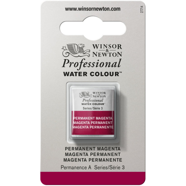 photo-Aquarelle Professionnelle Extra-Fine - 1/2 Godet - Magenta Permanent - 489 - Winsor Et Newton