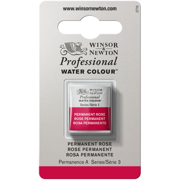 photo-Aquarelle Professionnelle Extra-Fine - 1/2 Godet - Rose Permanent - 502 - Winsor Et Newton