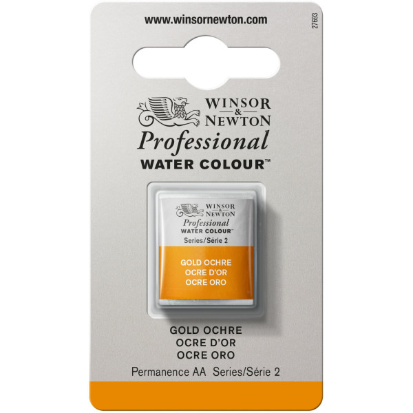 photo-Aquarelle Professionnelle Extra-Fine - 1/2 Godet - Ocre D'Or - 285 - Winsor Et Newton