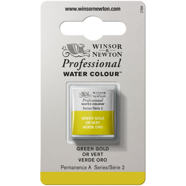 photo-Aquarelle Professionnelle Extra-Fine - 1/2 Godet - Or Vert - 190 - Winsor Et Newton