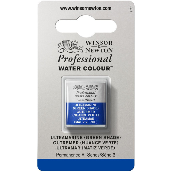 photo-Aquarelle Professionnelle Extra-Fine - 1/2 Godet - Outremer Nuance Verte - 667 - Winsor Et Newton
