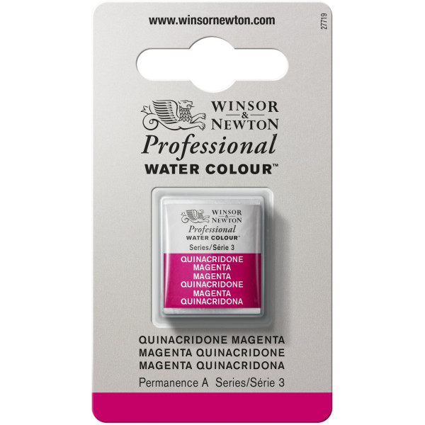 photo-Aquarelle Professionnelle Extra-Fine - 1/2 Godet - Magenta Quinacridone - 545 - Winsor Et Newton