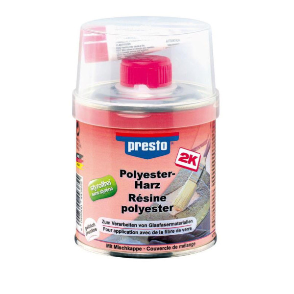 photo-Résine polyester pour réparation carrosserie - Pot 250g - Presto