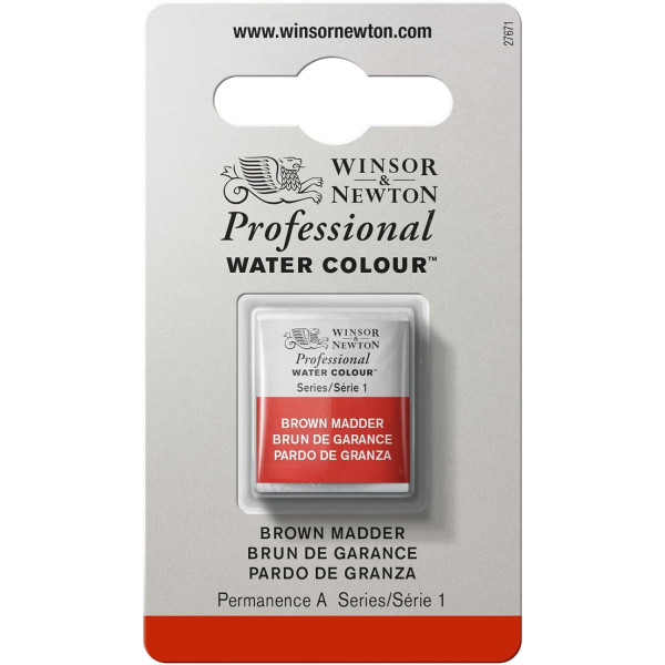 photo-Aquarelle Professionnelle Extra-Fine - 1/2 Godet - Brun de garance - 56 - Winsor Et Newton