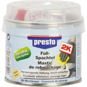 photo-Mastic de rebouchage polyester - Pour le bois métal plastique - 250g - Presto