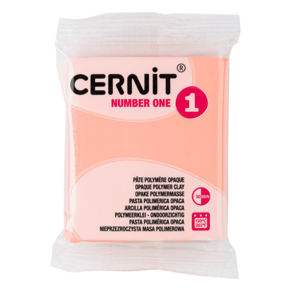photo - Pâte polymère - Opaque - A cuire - Pâte à modeler - Orange margose - Bloc de 56g - Cernit - Number one